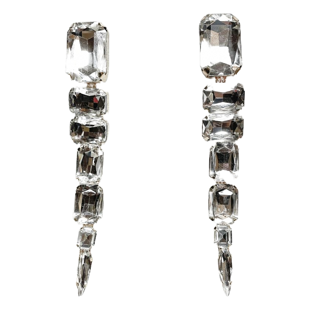Clear Crystal Dangle Earrings