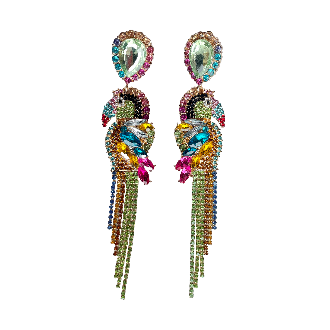 Parrot Clip on Earrings