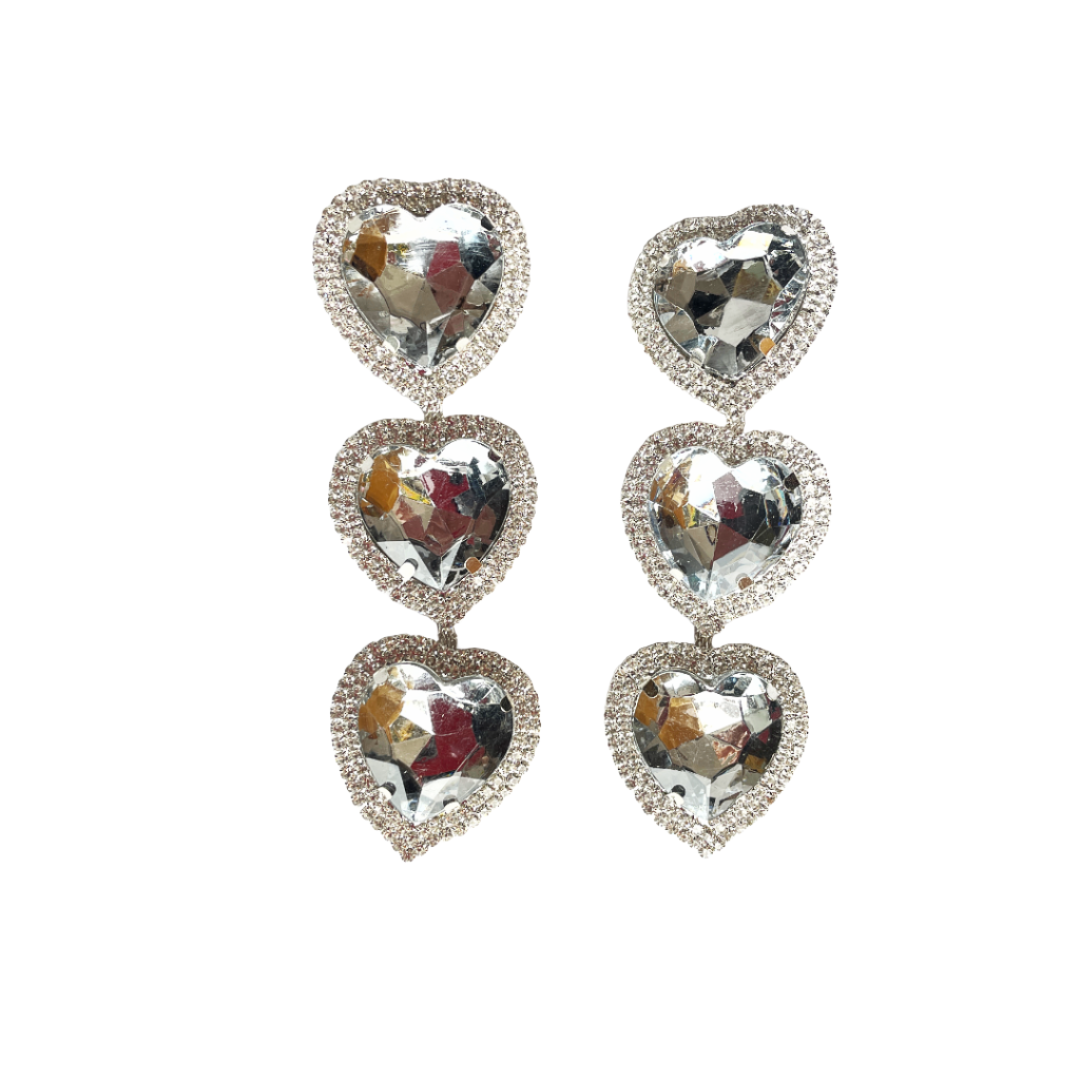 Crystal Heart Earrings