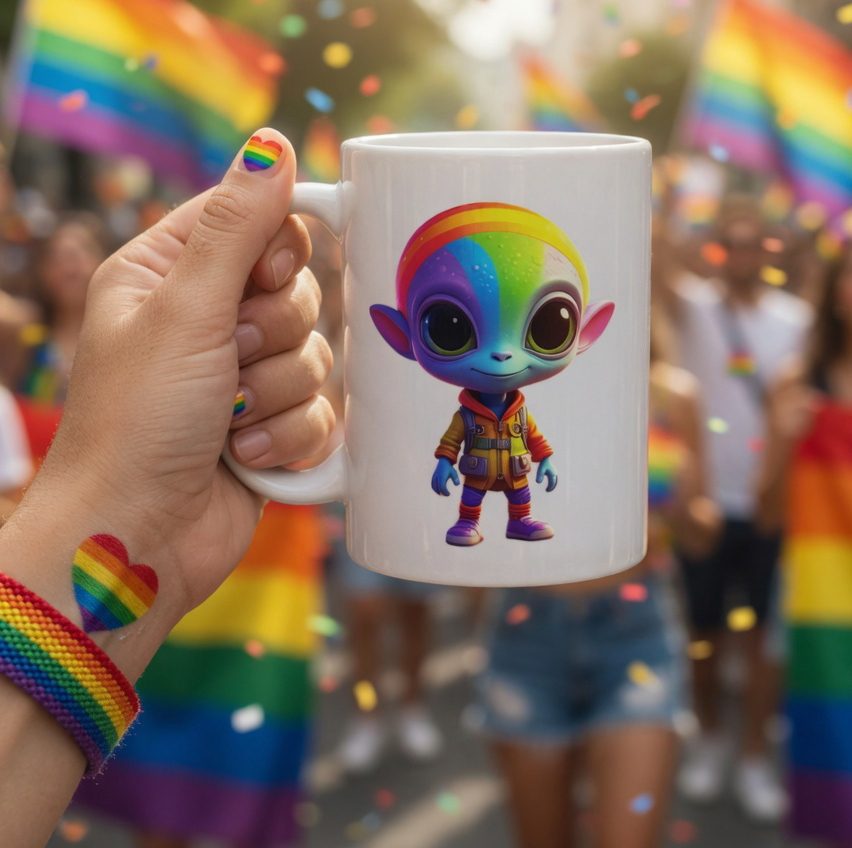 Gay alien mug