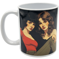 Strong gay female couple mug