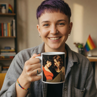 Strong gay female couple mug