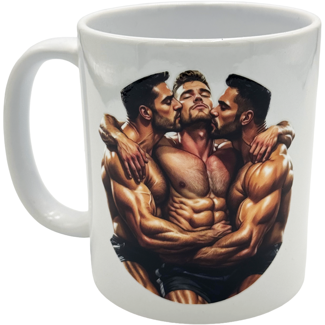 Three gay guys mug