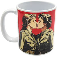 Lesbian army couple Mug