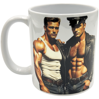 Strong gay couple mug