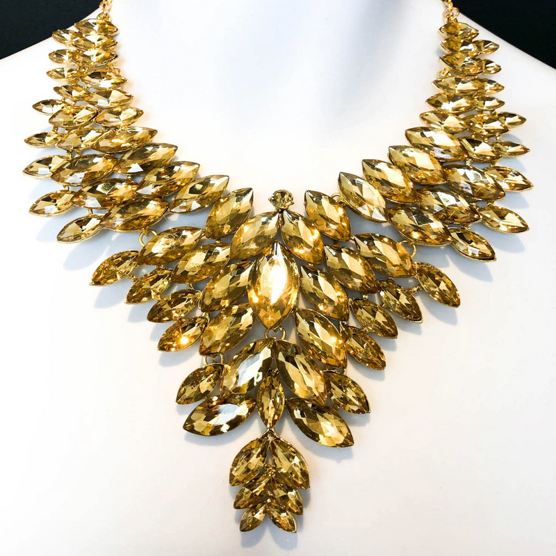 Gold Crystal Necklace