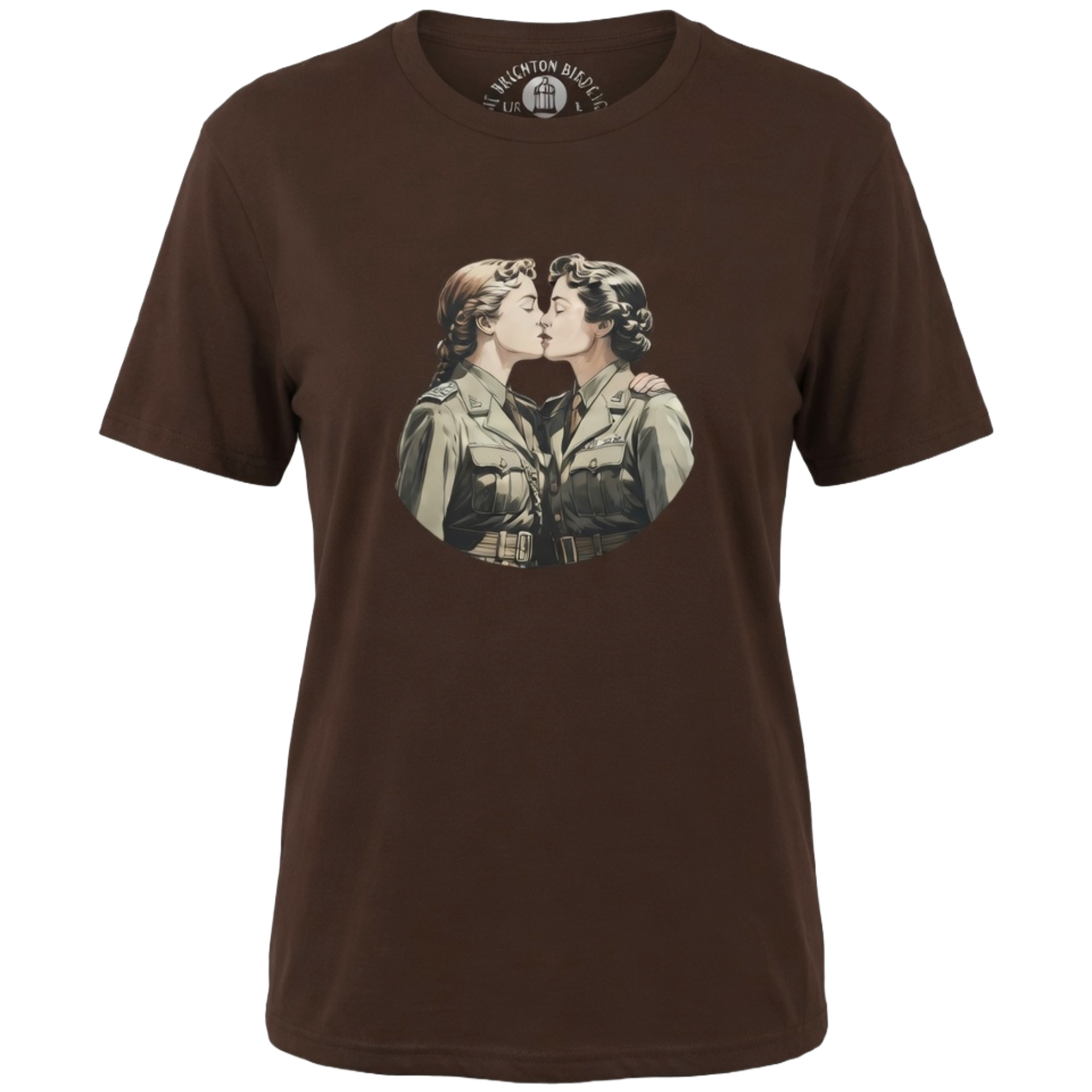Lesbian army couple t-shirt