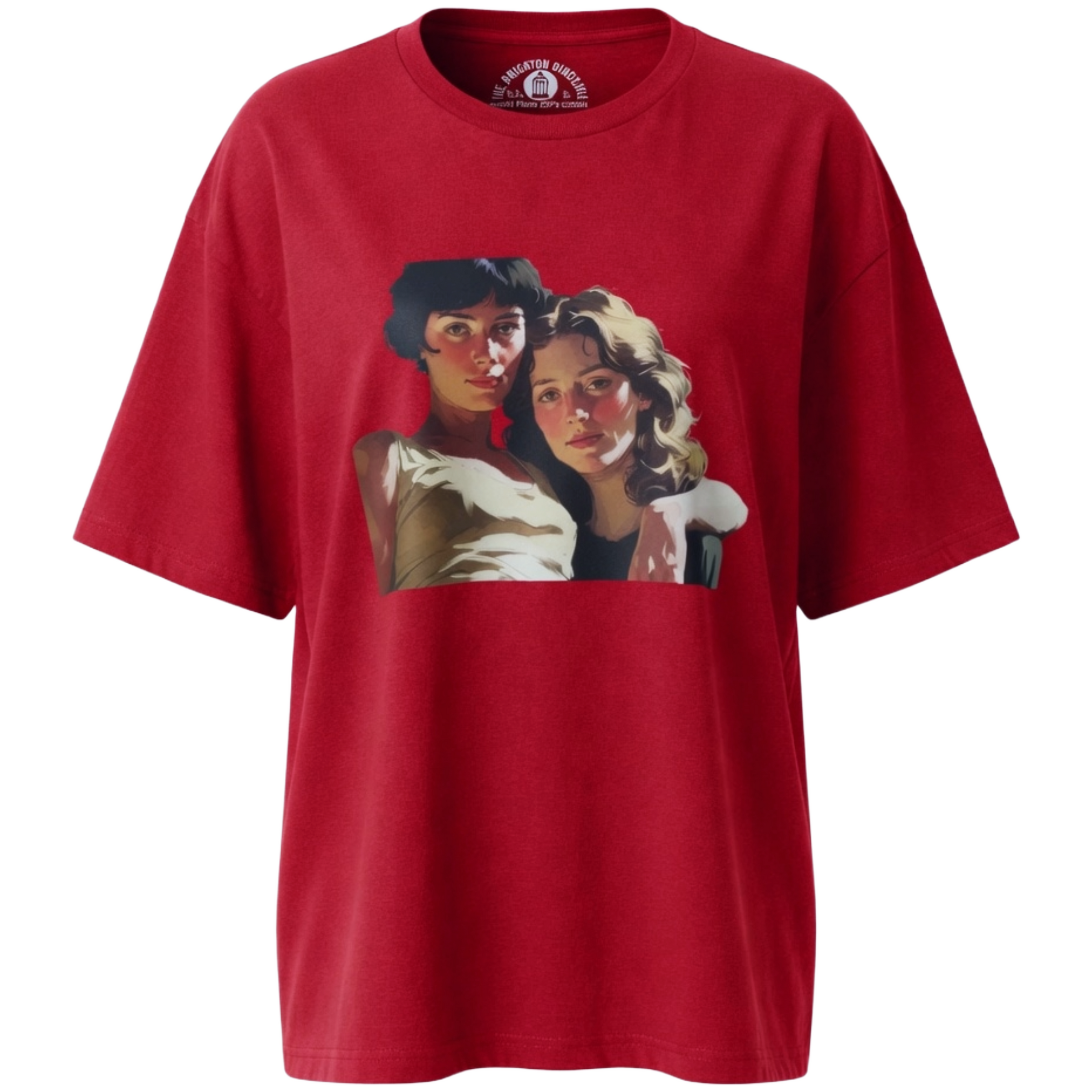 Young lesbian couple, T-shirt