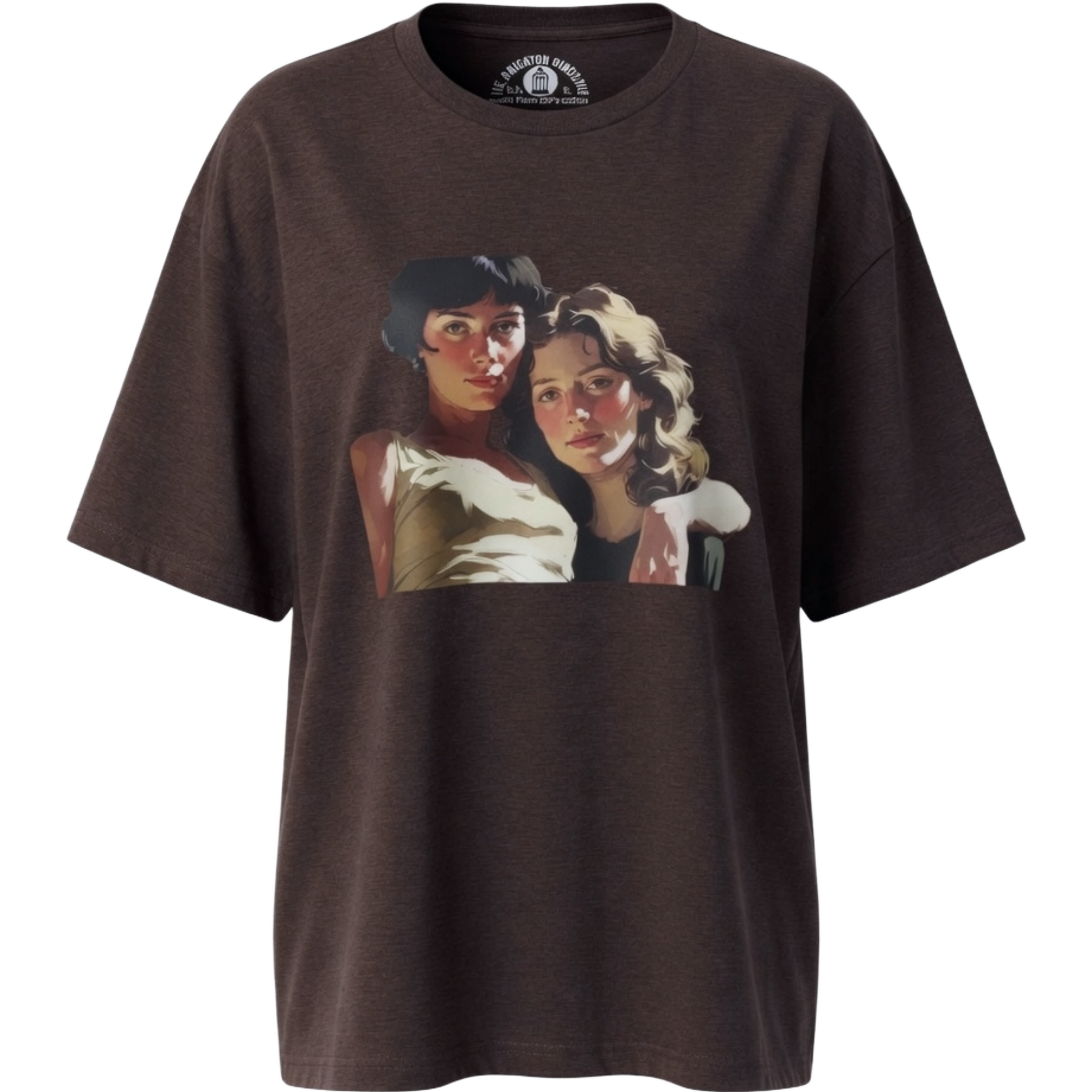 Young lesbian couple, T-shirt