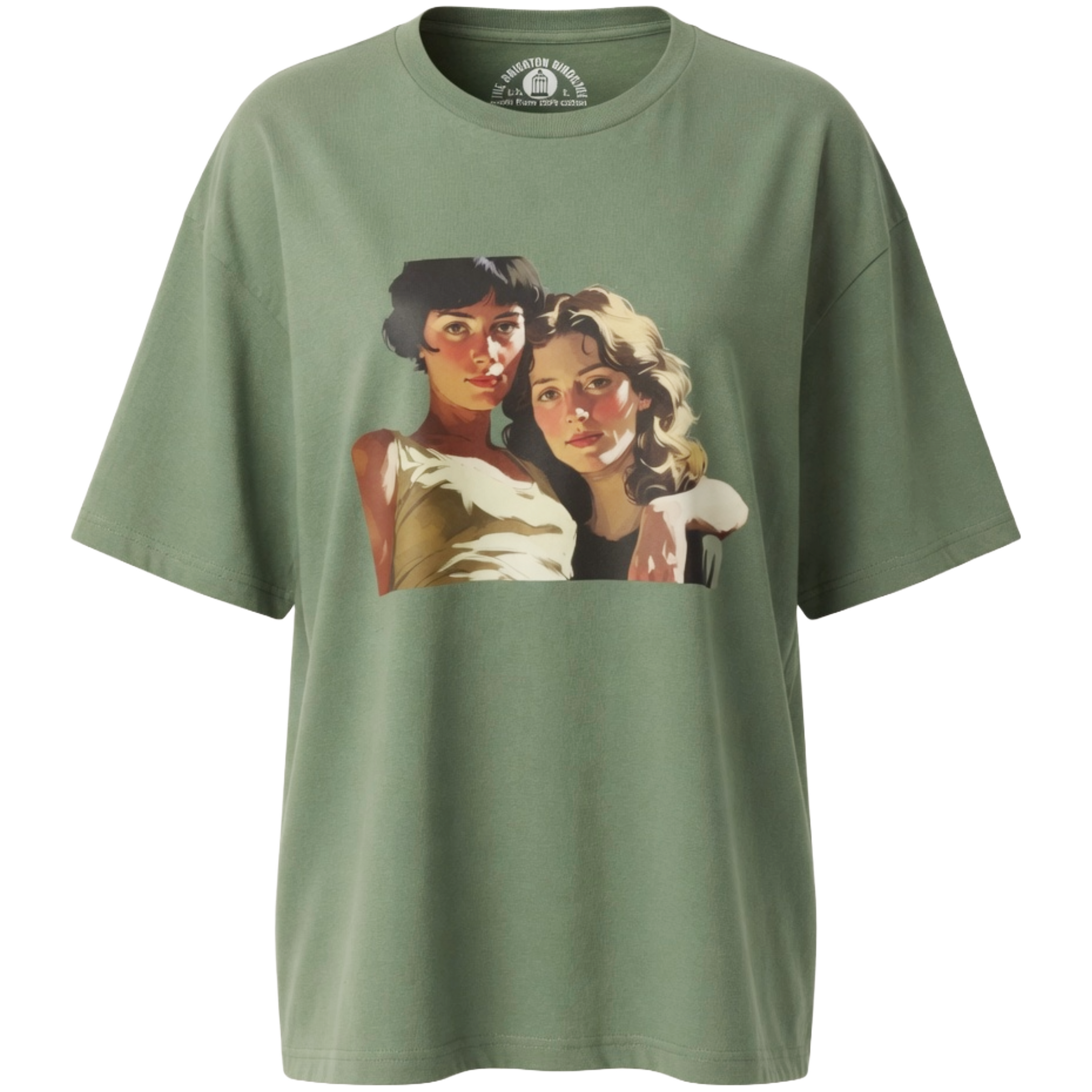 Young lesbian couple, T-shirt