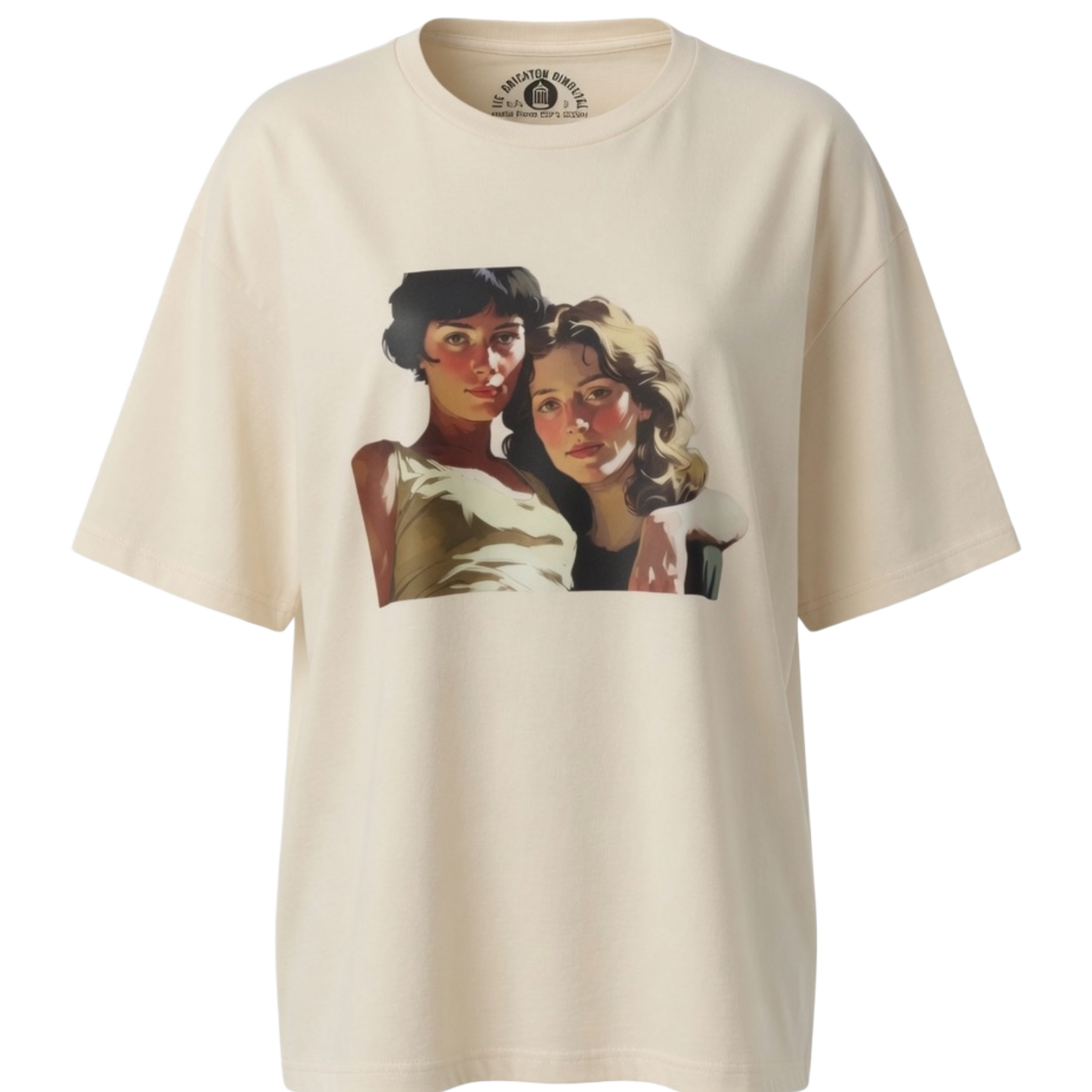Young lesbian couple, T-shirt