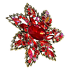 Red Leaf Crystal Ring
