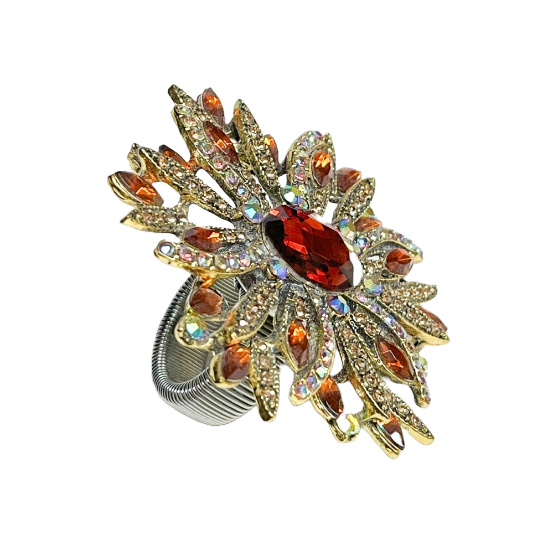 Light Brown Crystal Ring