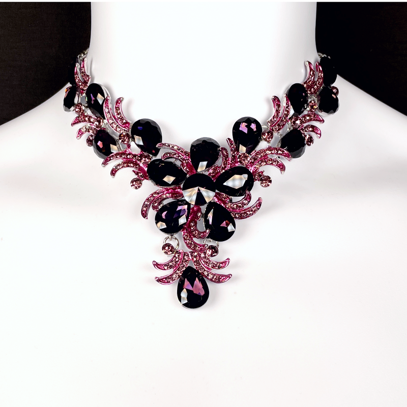 Deep Purple Crystal Necklace