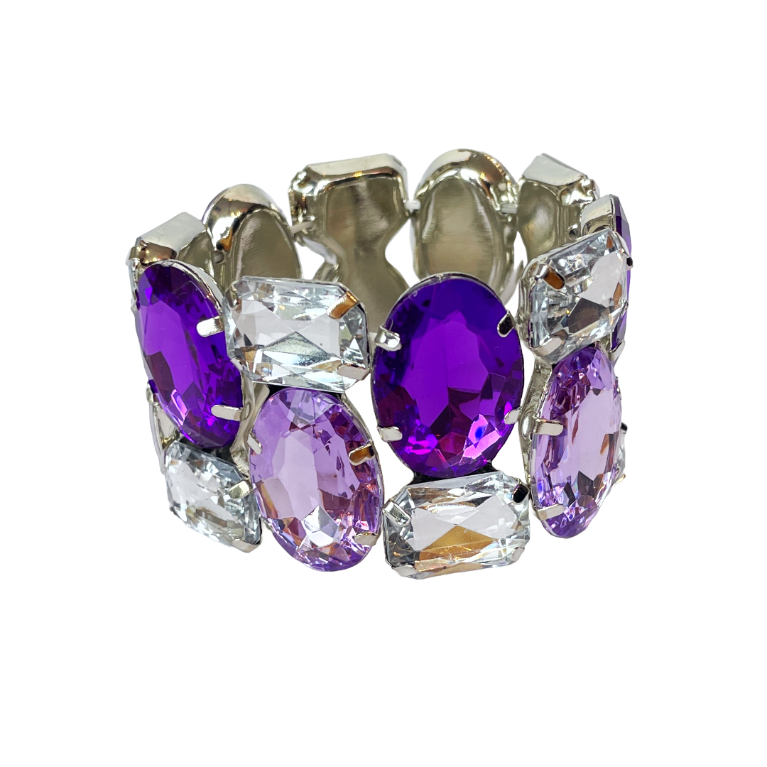 Purple and Crystal Bracelet