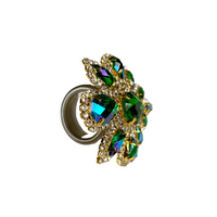 Green and Blue Crystal Ring