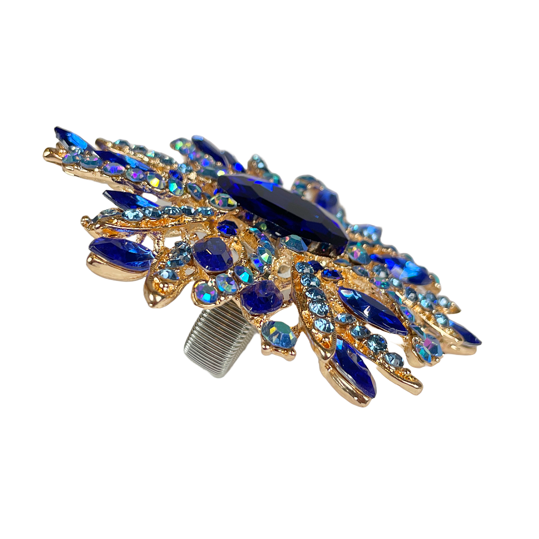 Large Blue Rhinestone Ring