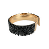 Black Rhinestones and gold Bracelet