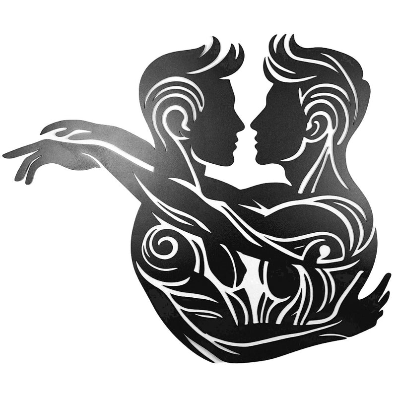 Male Couple Metal Wall Art