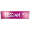 Lesbian Lane, Fun Metal Tin Sign