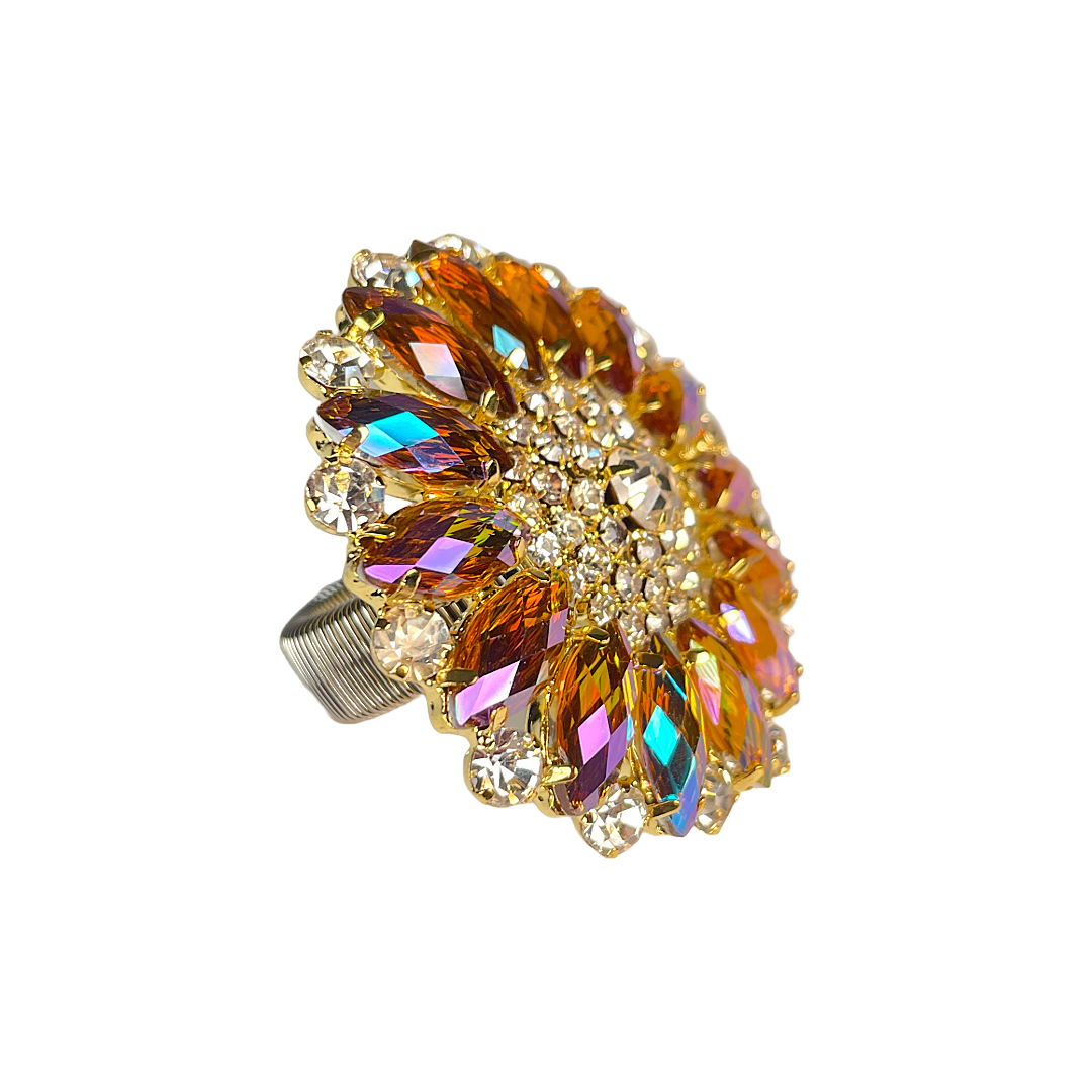 Gold A/B Crystal Ring