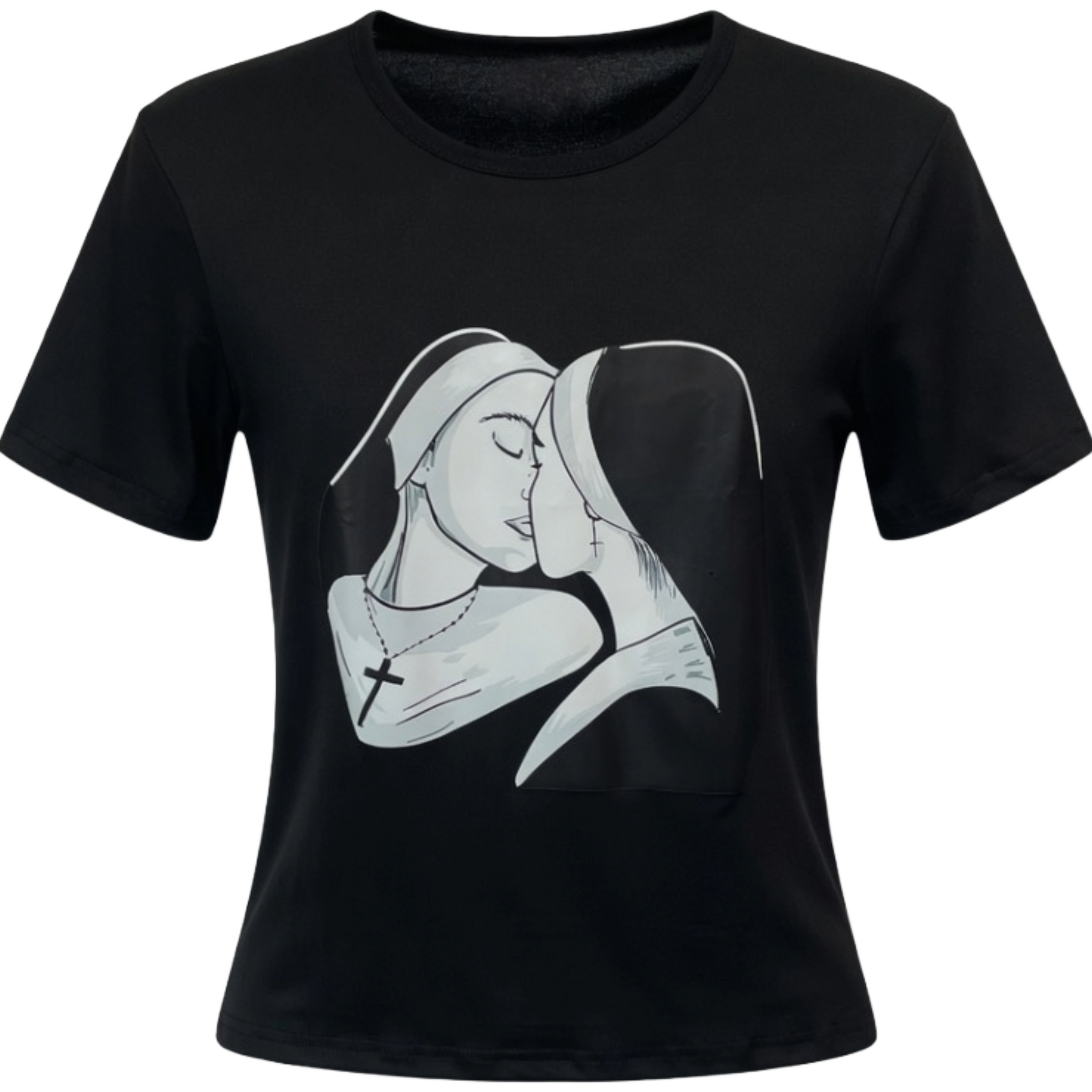 Lesbian Nuns Kissing T-Shirt