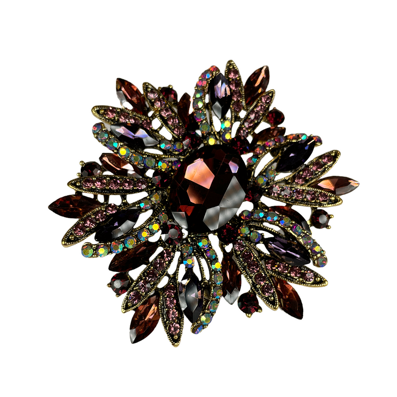 Large Purple Rhinestone Ring