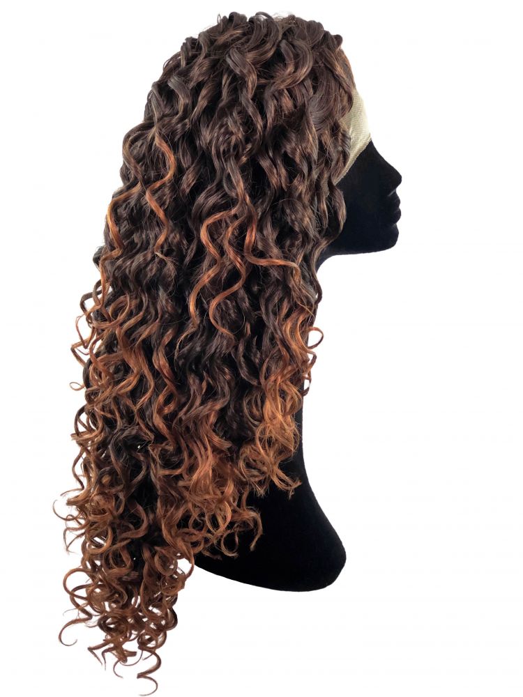 Rich Brown/Copper Spiral Lace Front Wig