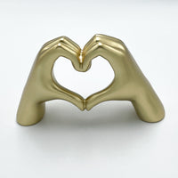 Hands Heart Resin Statue