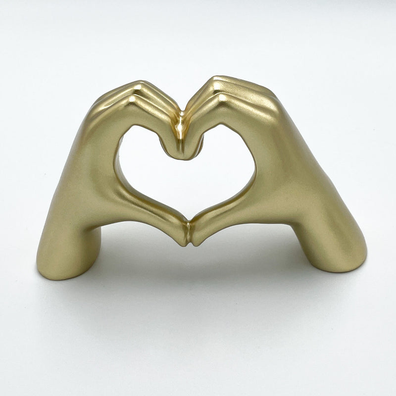 Hands Heart Resin Statue