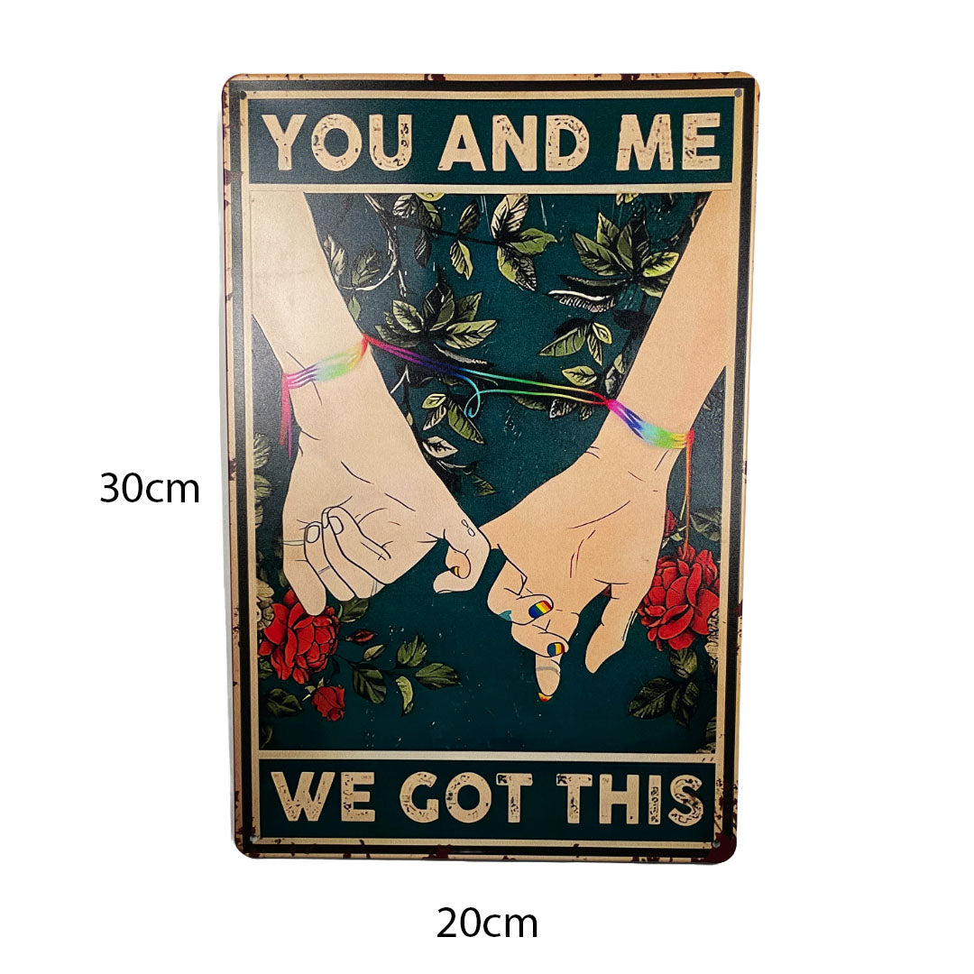 Lesbian Couple Tin Sign